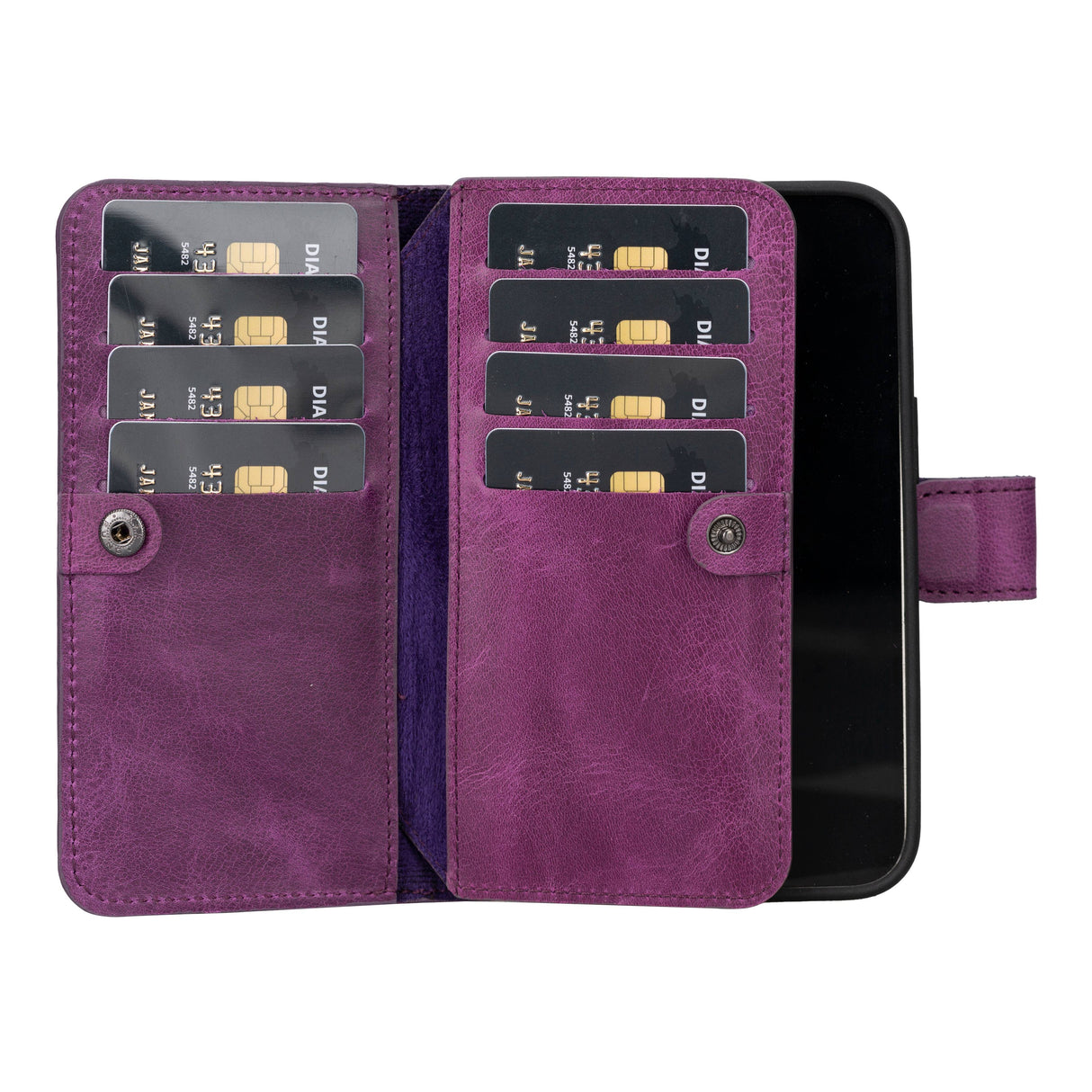 iPhone 15 Leather Dual Wallet Case