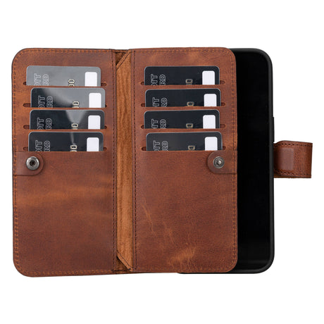 iPhone 15 Pro Max Dual Leather Wallet Case