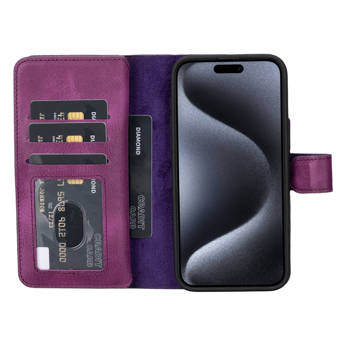 iPhone 16 Pro Max Dual Leather Wallet Case