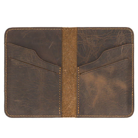 Handmade Genuine Leather Bi-Fold Card Holder