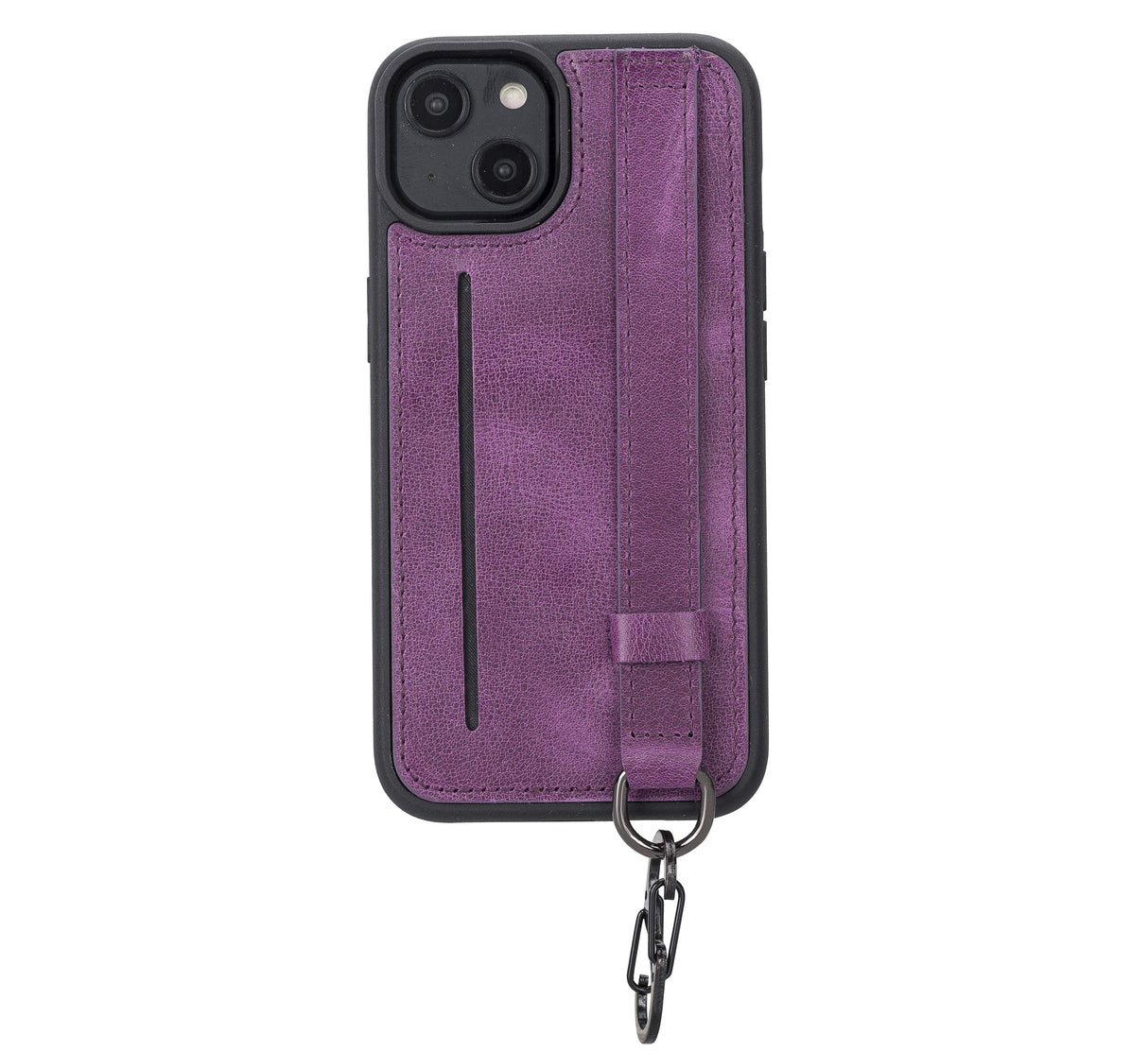 iPhone 14 Snap-on Leather Grip Case