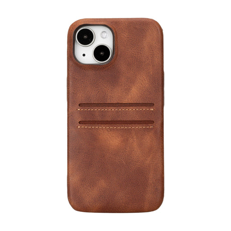 iPhone 15 Snap-on Leather Wallet Case