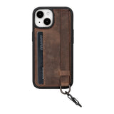 iPhone 15 Snap-on Leather Grip Case