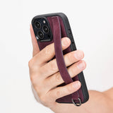 iPhone 16 Pro Max Snap-on Leather Grip Case