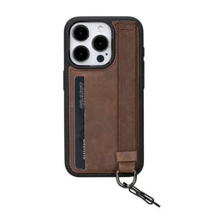 iPhone 15 Pro Snap-on Leather Grip Case