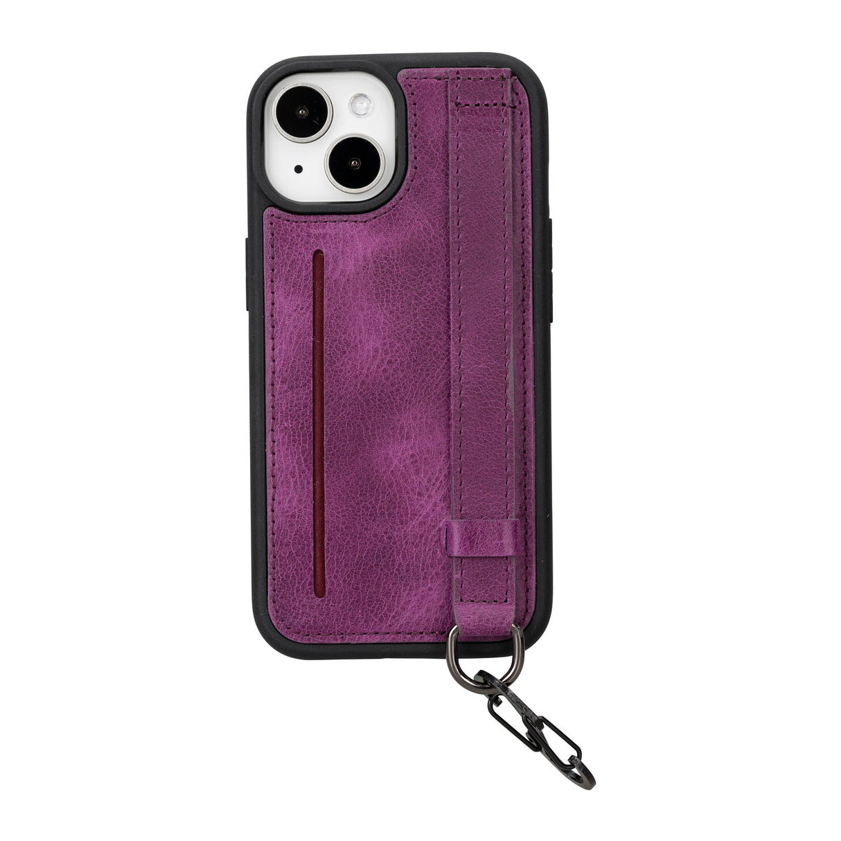 iPhone 15 Snap-on Leather Grip Case