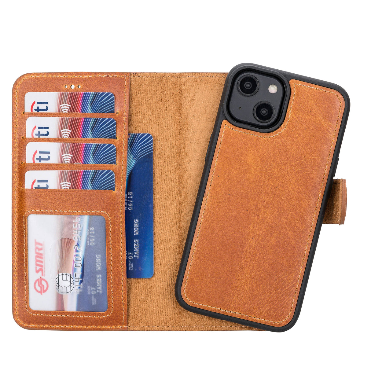 iPhone 14 Leather Wallet Case