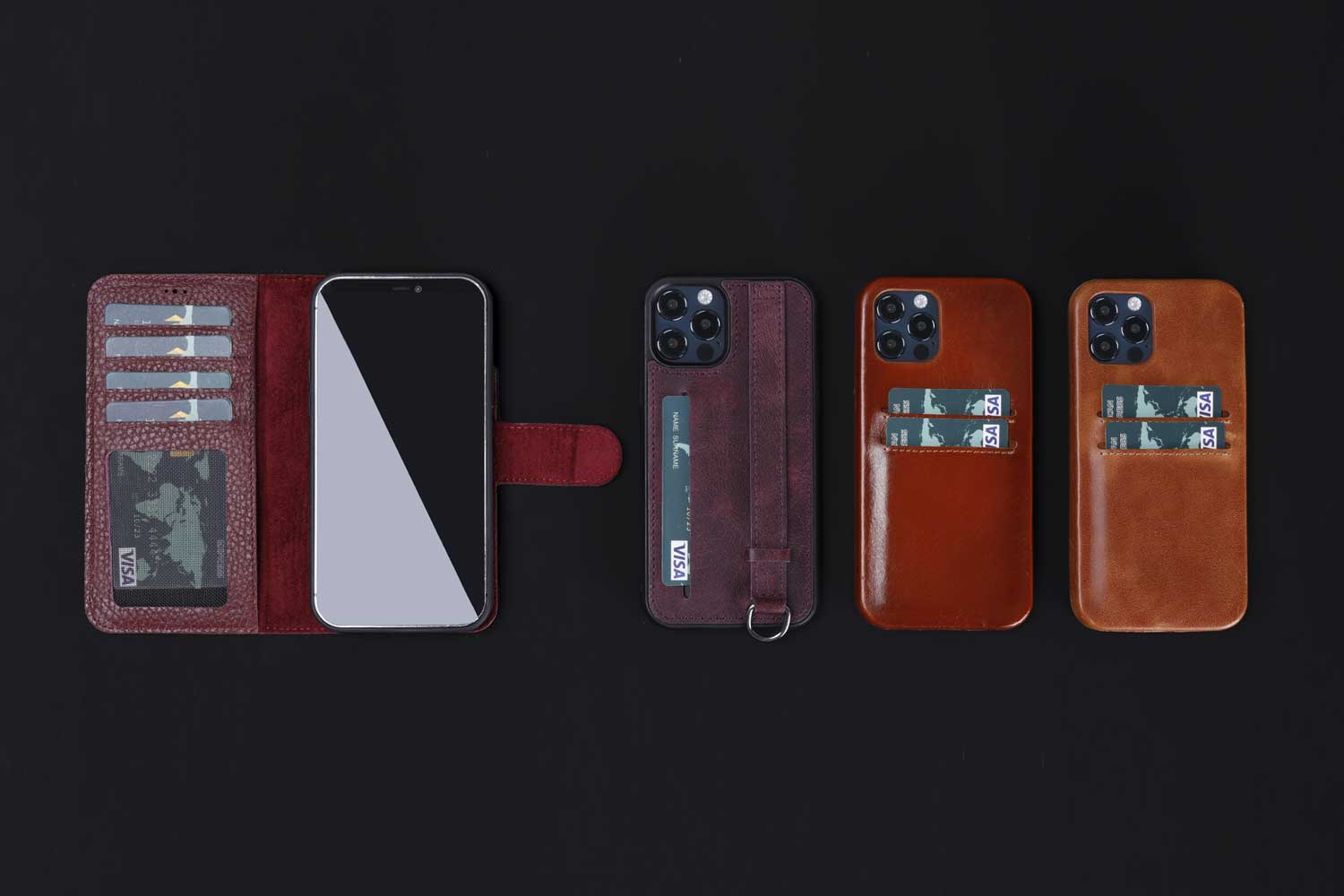 Leather iPhone 12 Wallet and Snap-On Cases - Hardiston