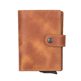 Premium RFID Blocking Leather Pop-Up AirTag Card Holder and Wallet