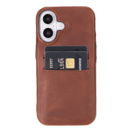 iPhone 16 Snap-on Leather Wallet Case