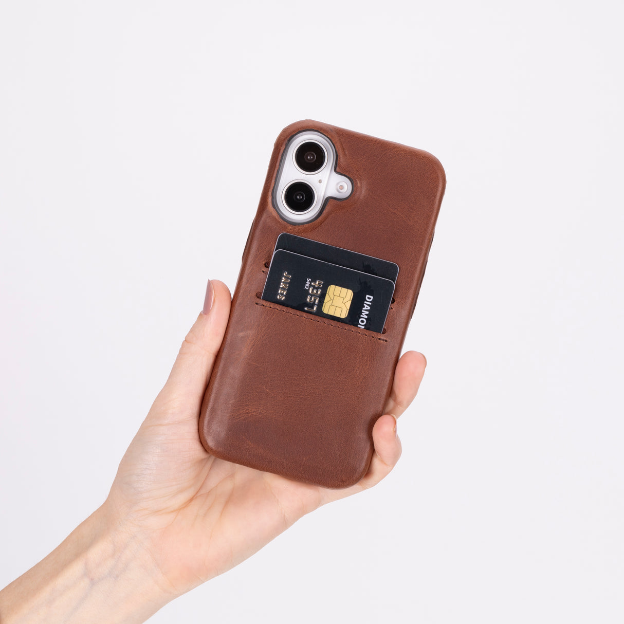 iPhone 16 Snap-on Leather Wallet Case