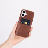 iPhone 16 Snap-on Leather Wallet Case