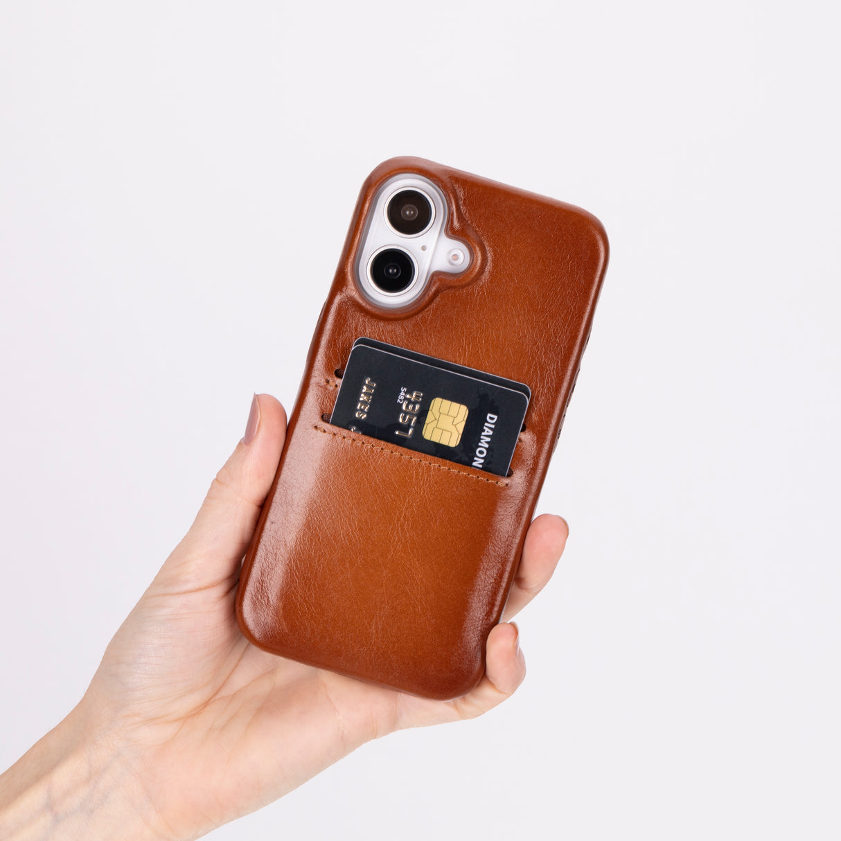 iPhone 16 Snap-on Leather Wallet Case