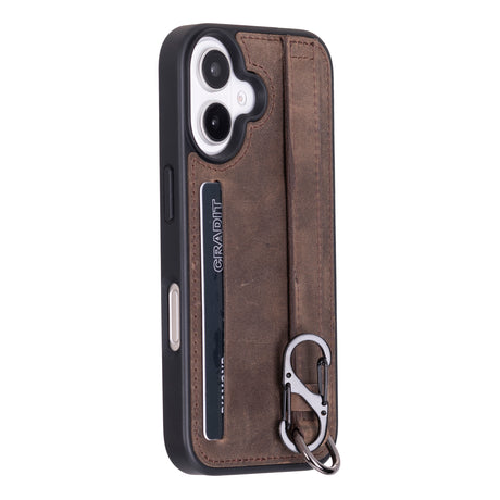 iPhone 16 Plus Snap-on Leather Grip Case