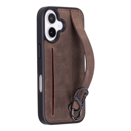 iPhone 16 Snap-on Leather Grip Case