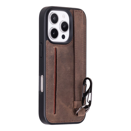 iPhone 16 Pro Snap-on Leather Grip Case
