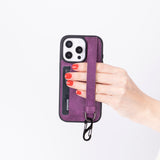 iPhone 16 Pro Snap-on Leather Grip Case