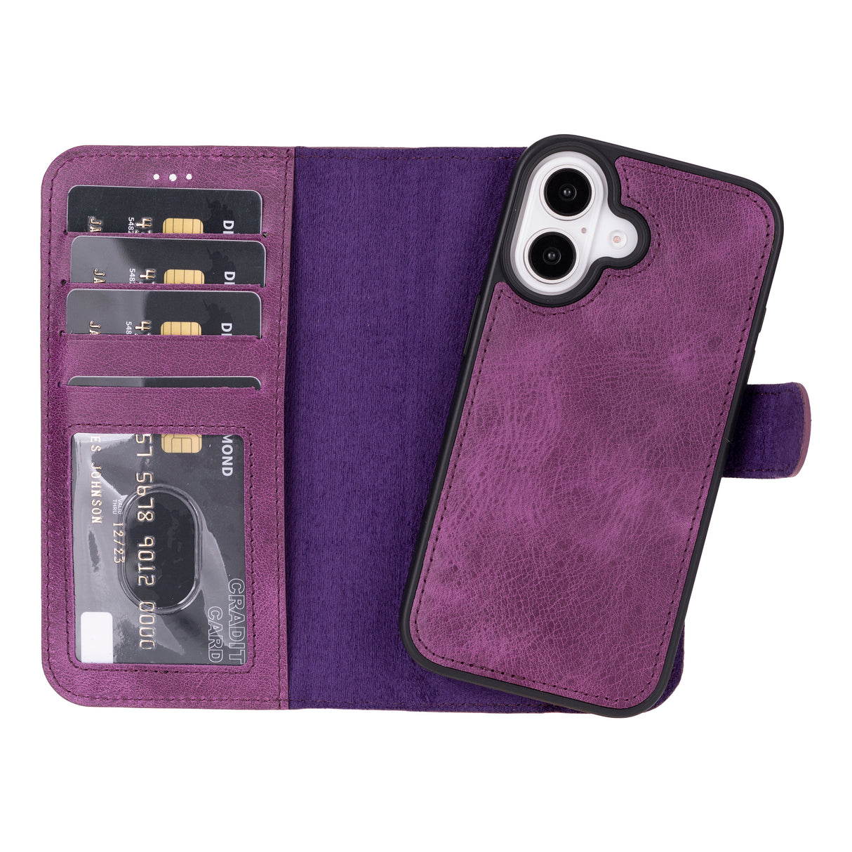 iPhone 16 Leather Wallet Case