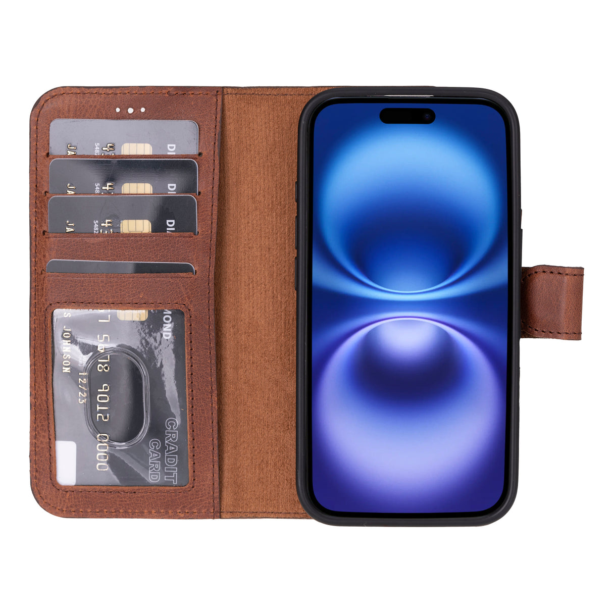 iPhone 16 Leather Wallet Case