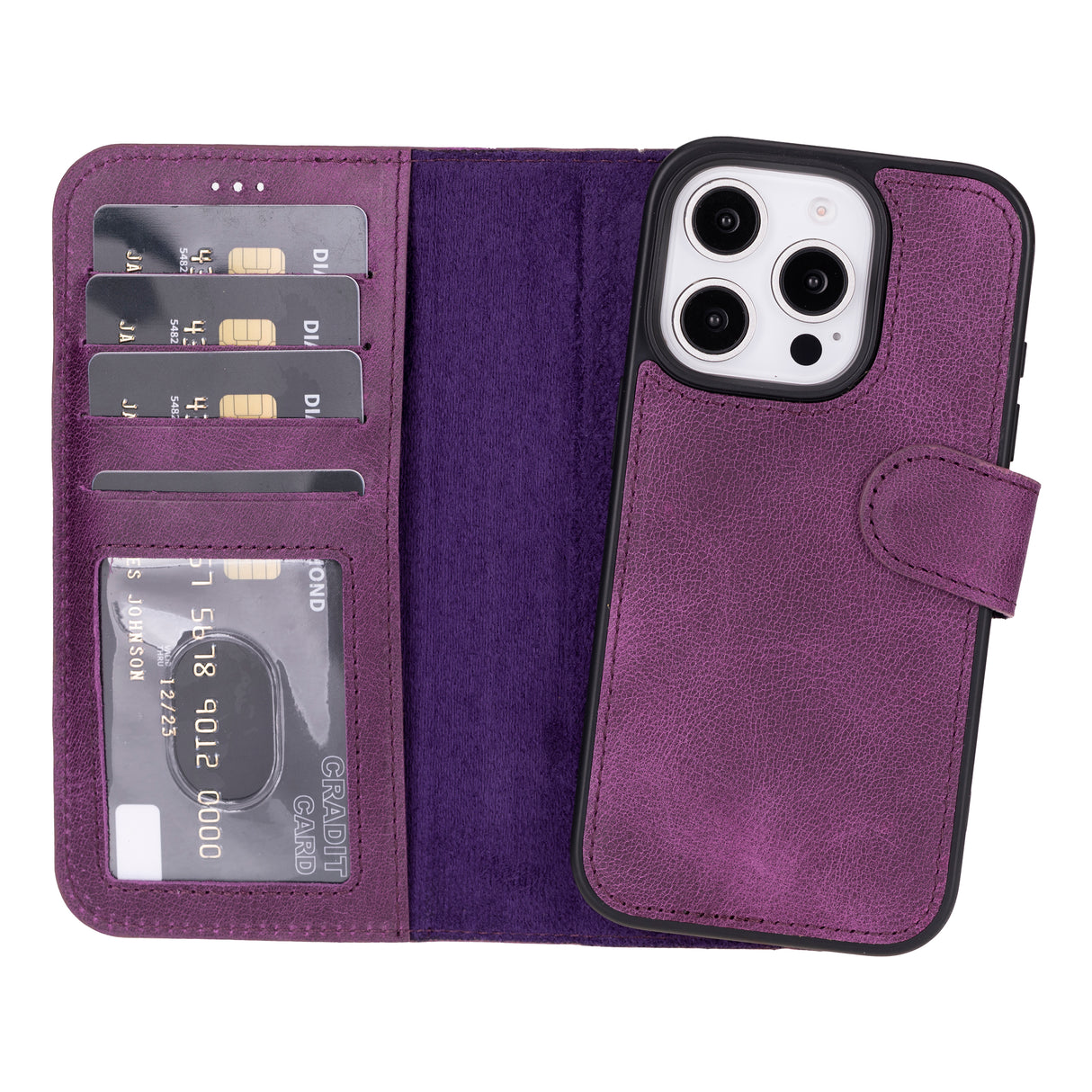 iPhone 16 Pro Leather Wallet Case