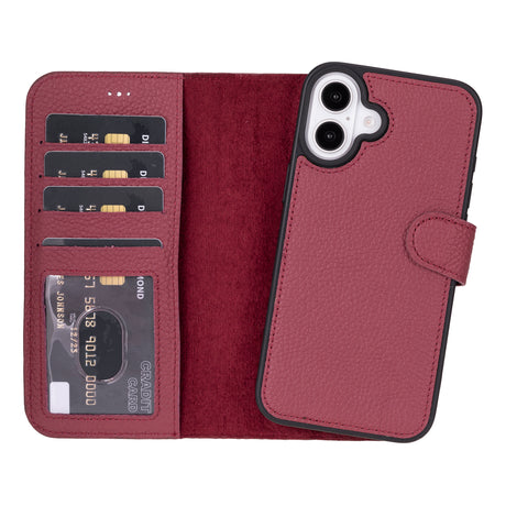 iPhone 16 Plus Leather Wallet Case