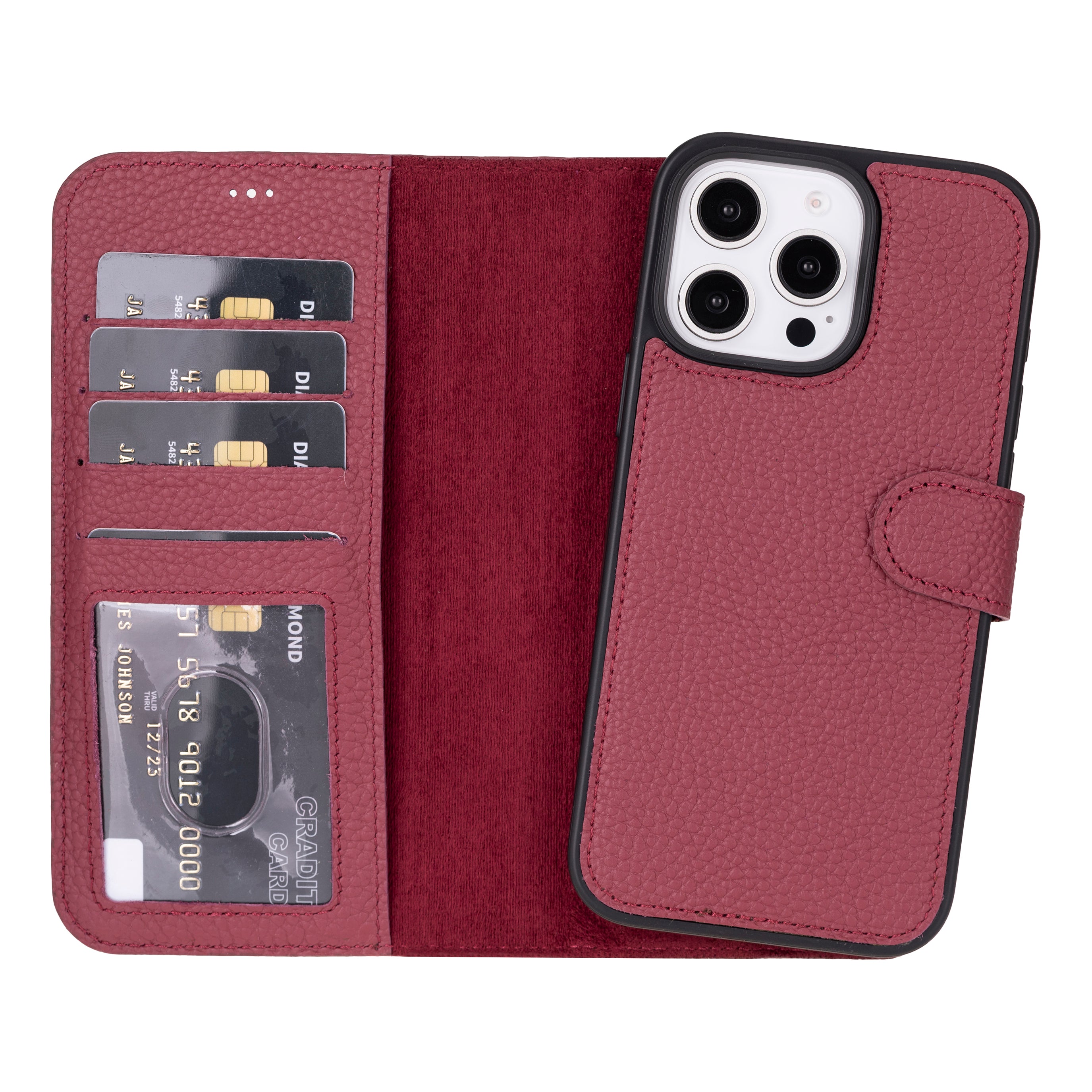 iPhone 16　Leather Detachable Wallet Case iPhone 16 Leather Detachable Wallet Case with MagSafe