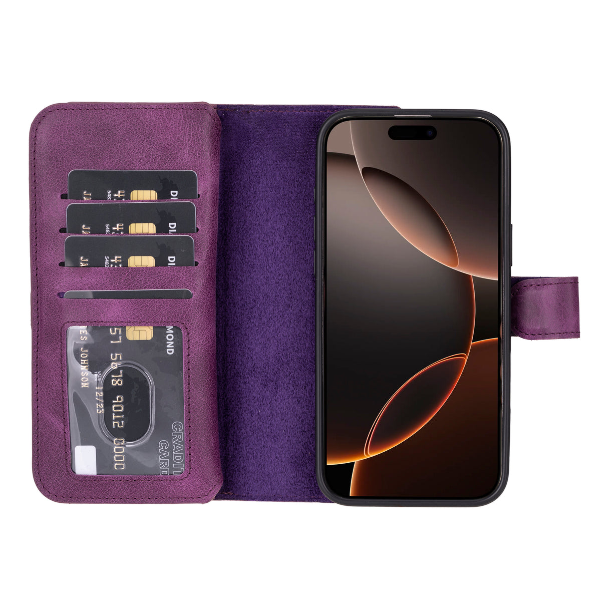 iPhone 16 Pro Max Dual Leather Wallet Case