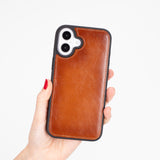 iPhone 16 Leather Snap-on Flex Flat