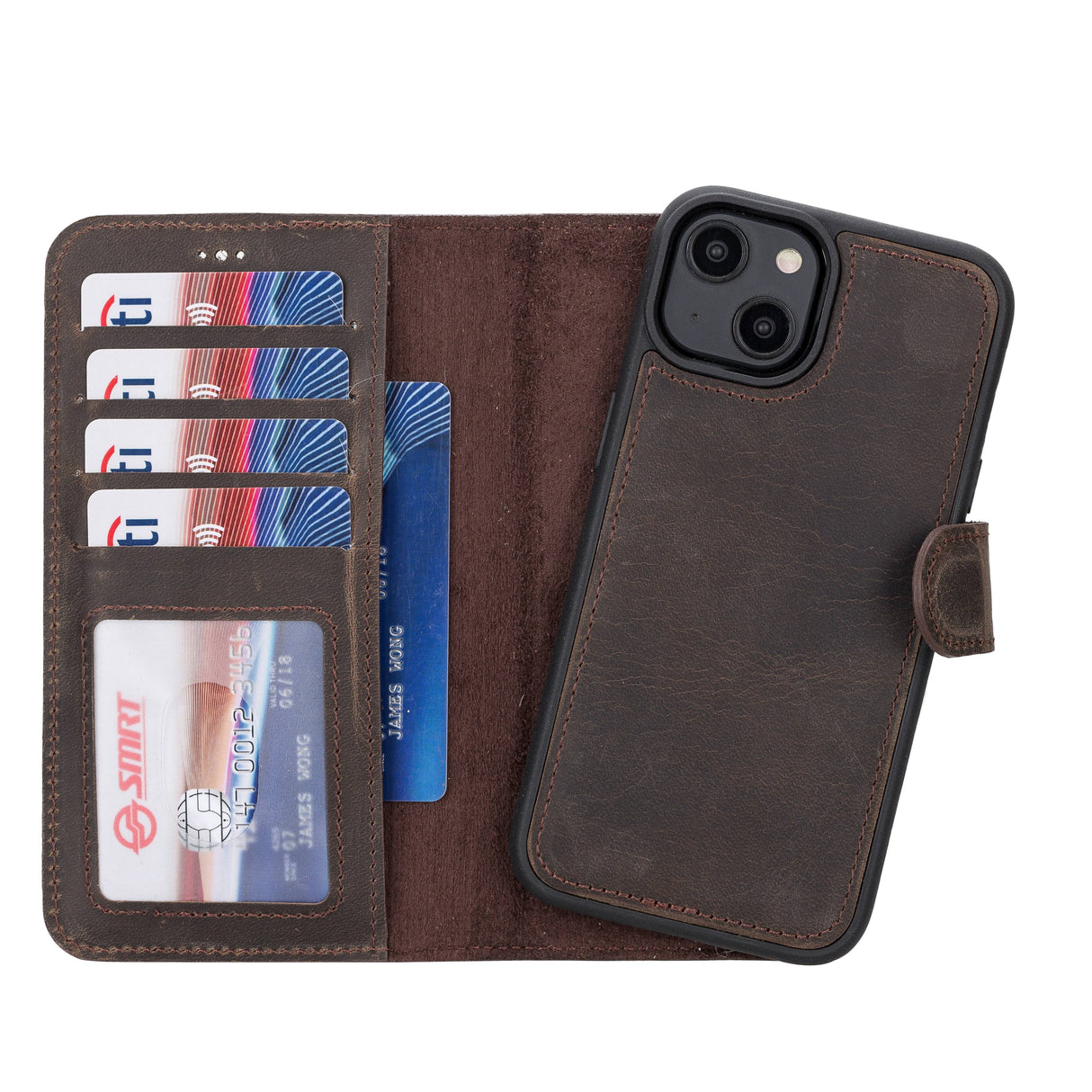 iPhone 14 Leather Wallet Case