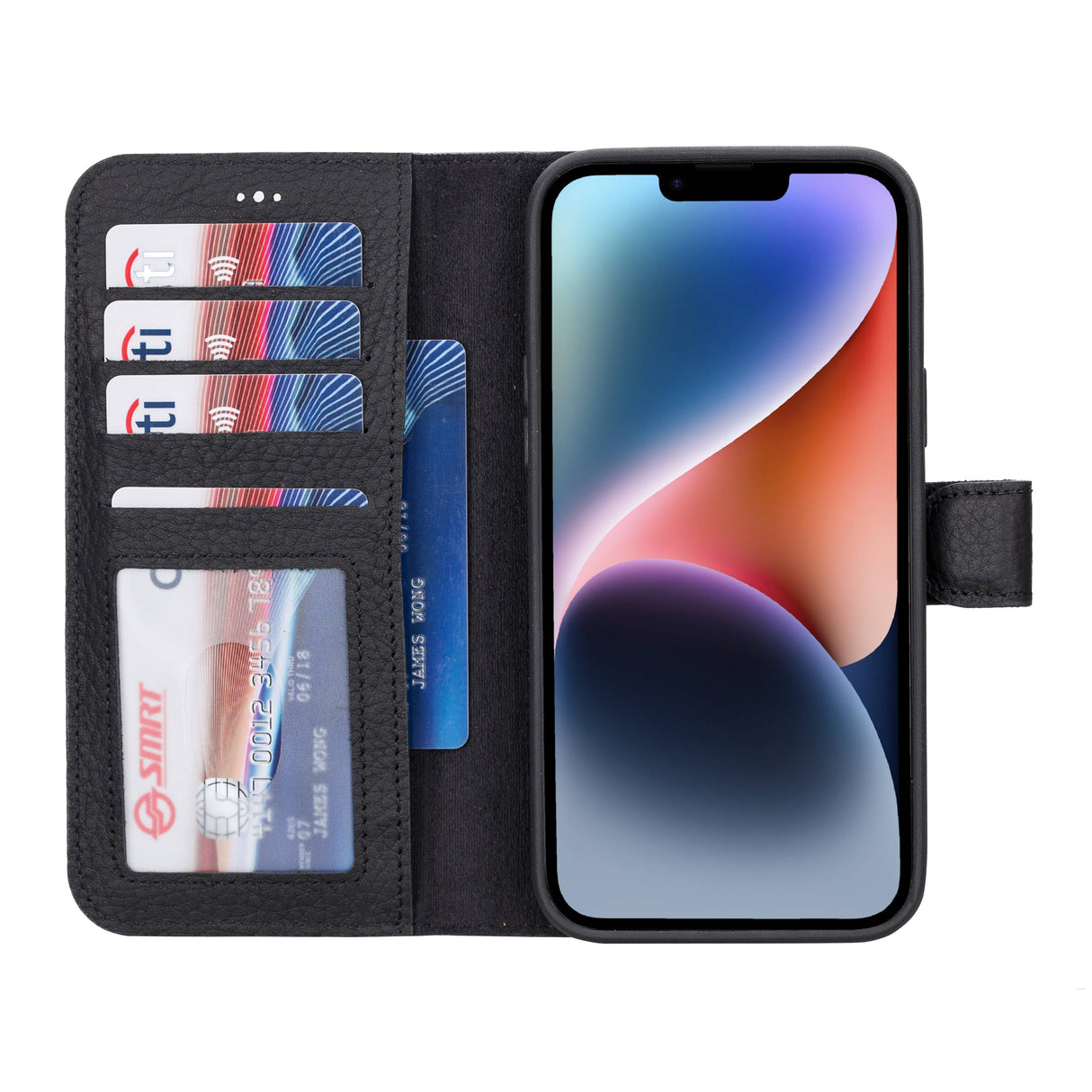 iPhone 14 Plus Leather Wallet Case