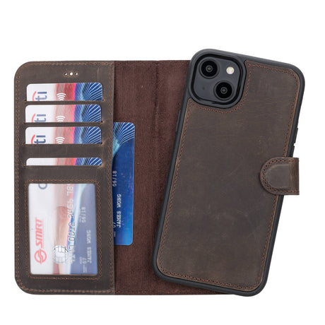 iPhone 14 Plus Leather Wallet Case