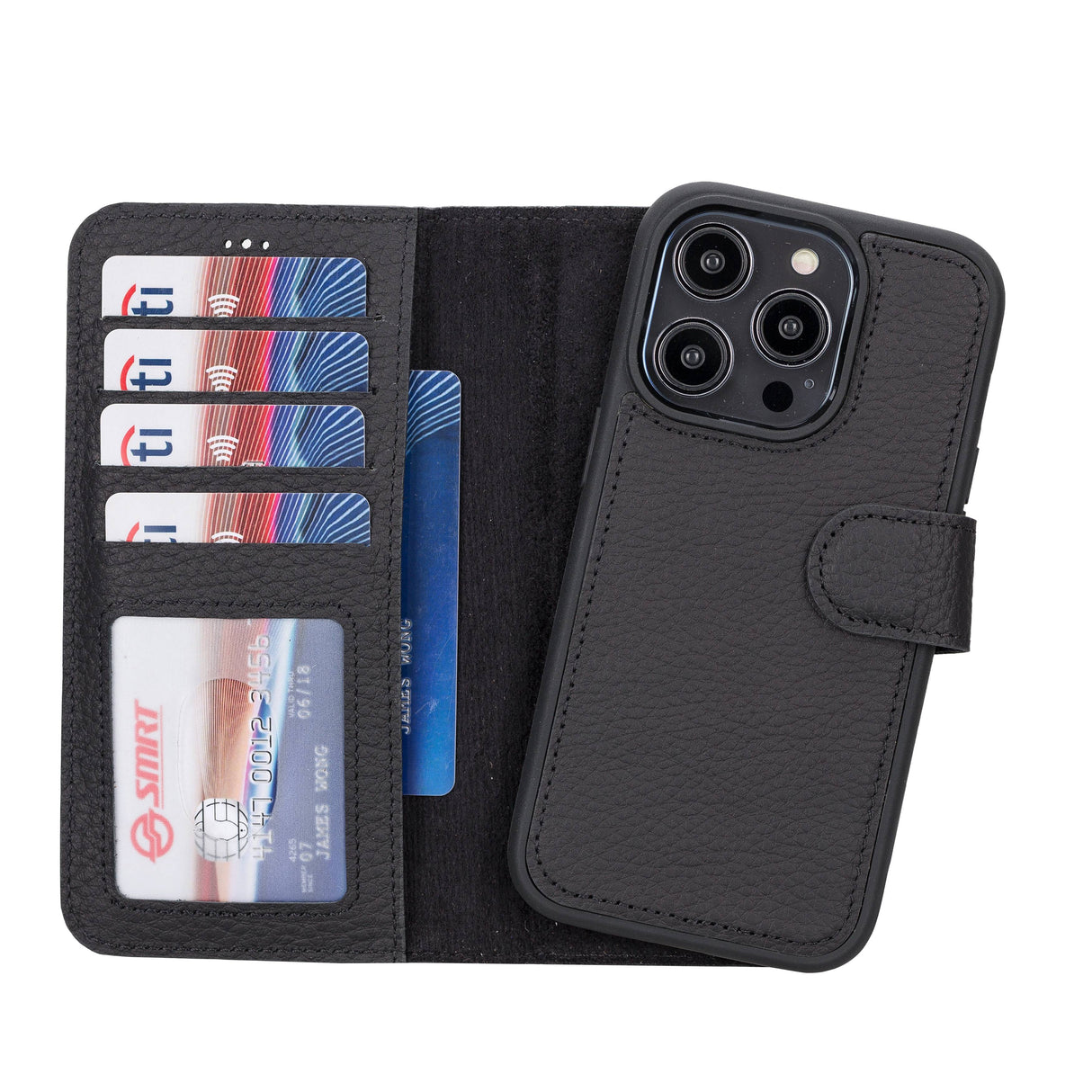 iPhone 14 Pro Leather Wallet Case