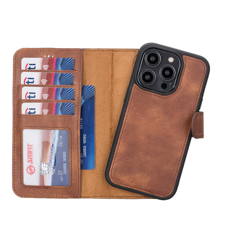 iPhone 14 Pro Leather Wallet Case