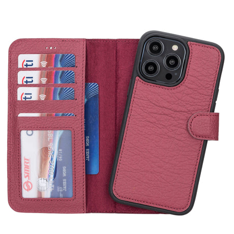 iPhone 14 Pro Max Leather Wallet Case