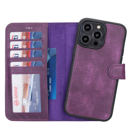 iPhone 14 Pro Max Leather Wallet Case