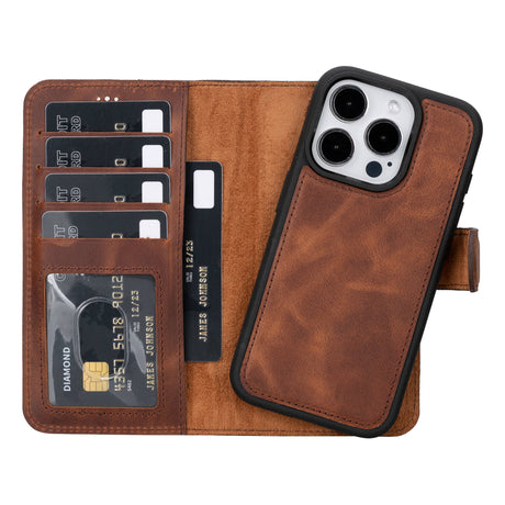 iPhone 16 Pro Leather Wallet Case