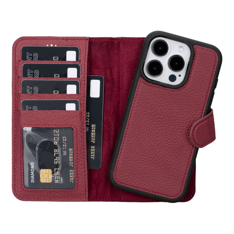 iPhone 16 Pro Leather Wallet Case