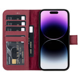 iPhone 15 Plus Leather Wallet Case