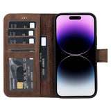 iPhone 15 Plus Leather Wallet Case