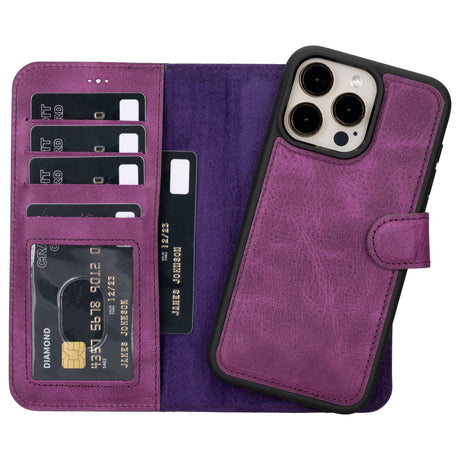 iPhone 16 Pro Max Leather Wallet Case