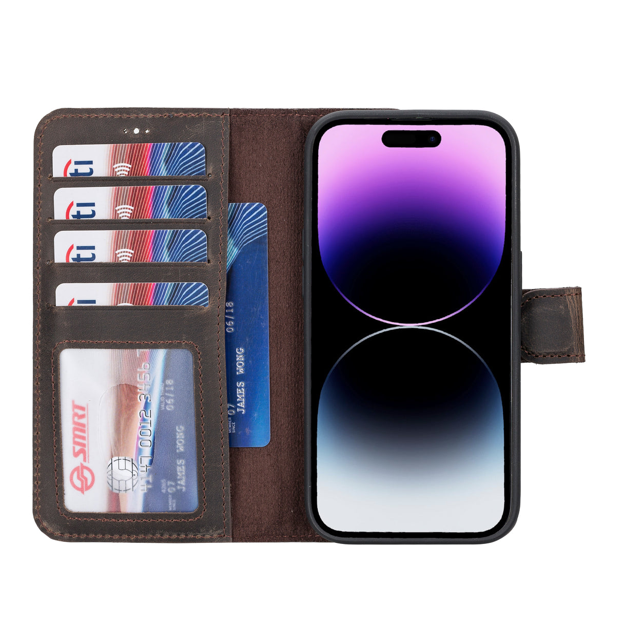 iPhone 14 Pro Leather Wallet Case