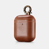 Mandarin1-2AirPods 1/2 Leather Protective Case Cover with Hook Mandarin russet 1
