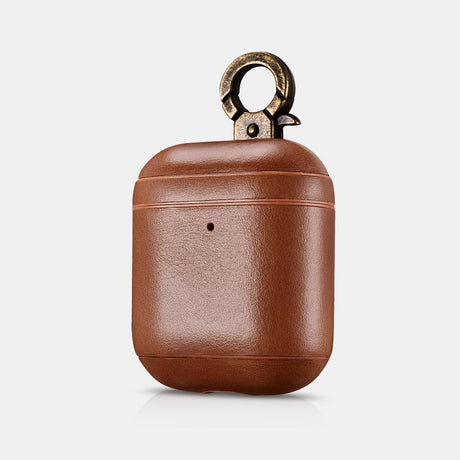 Mandarin1-2AirPods 1/2 Leather Protective Case Cover with Hook Mandarin russet 1

