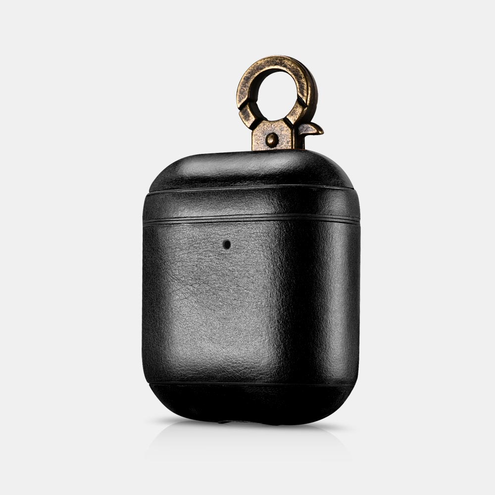 AirPods 1/2 Leather Protective Case Cover with Hook