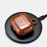 AirPods 1/2 Leather Protective Case Cover with Hook