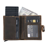 Premium RFID Blocking Leather Pop-Up AirTag Card Holder and Wallet