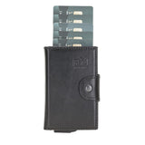 Premium RFID Blocking Leather Card Holder with Pop-Up Feature