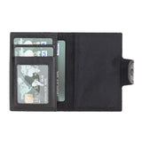 Premium RFID Blocking Leather Card Holder with Pop-Up Feature