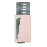 Premium RFID Blocking Leather Card Holder with Pop-Up Feature