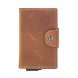 Premium RFID Blocking Leather Card Holder with Pop-Up Feature